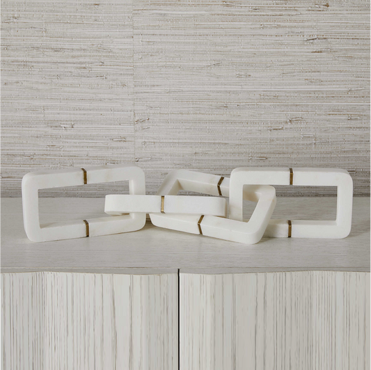 CONNECTION SCULPTURE - WHITE MARBLE