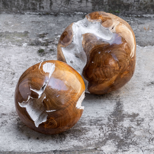 TEAK ROUNDS, S/2