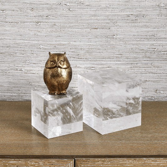 CUBE RISERS/SCULPTURES, S/2 - MANMADE QUARTZ