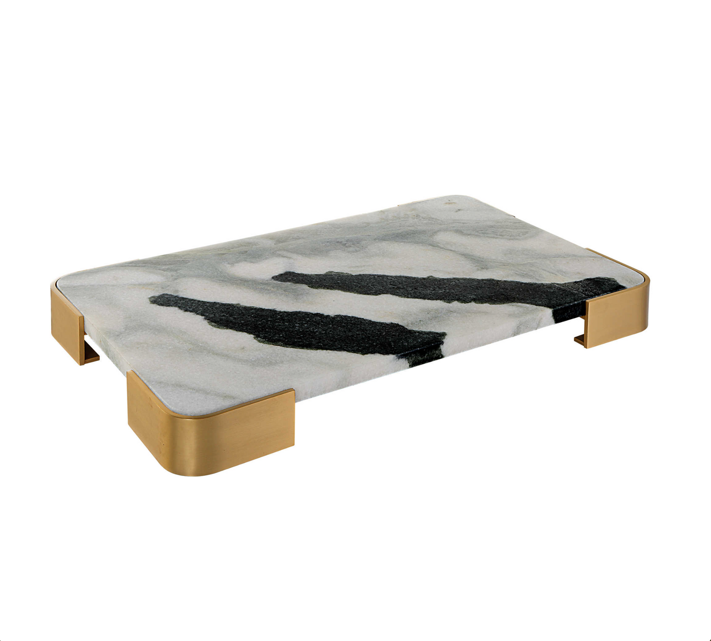 ELEVATED TRAY/PLATEAU - PANDA MARBLE MEDIUM