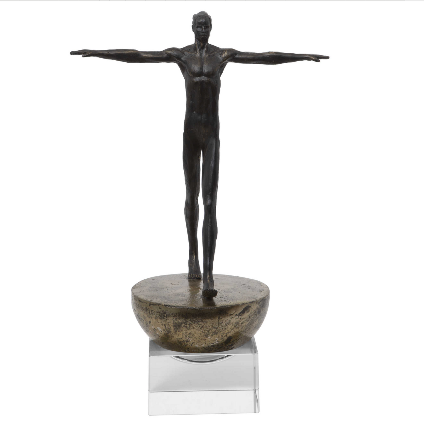 MAN FINDING BALANCE SCULPTURE