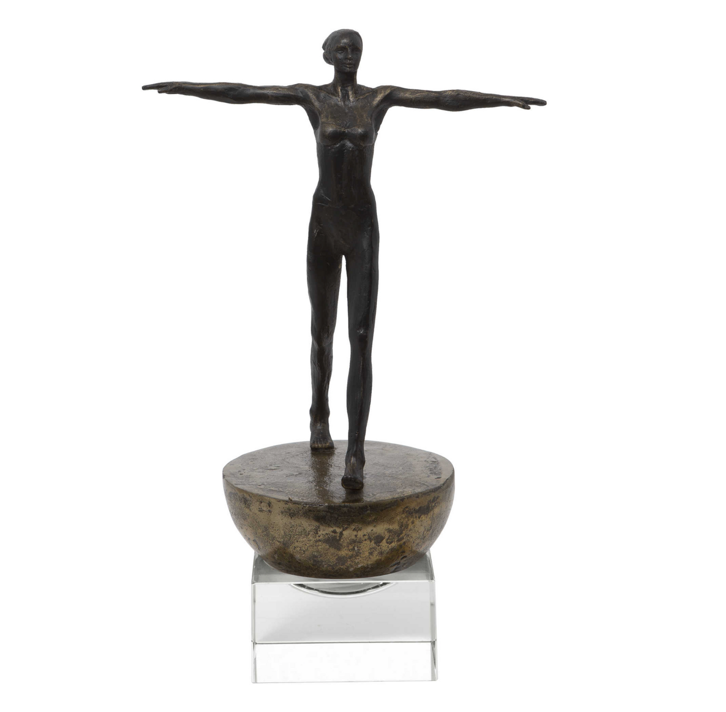 MAN'S WOMAN FINDING BALANCE SCULPTURE