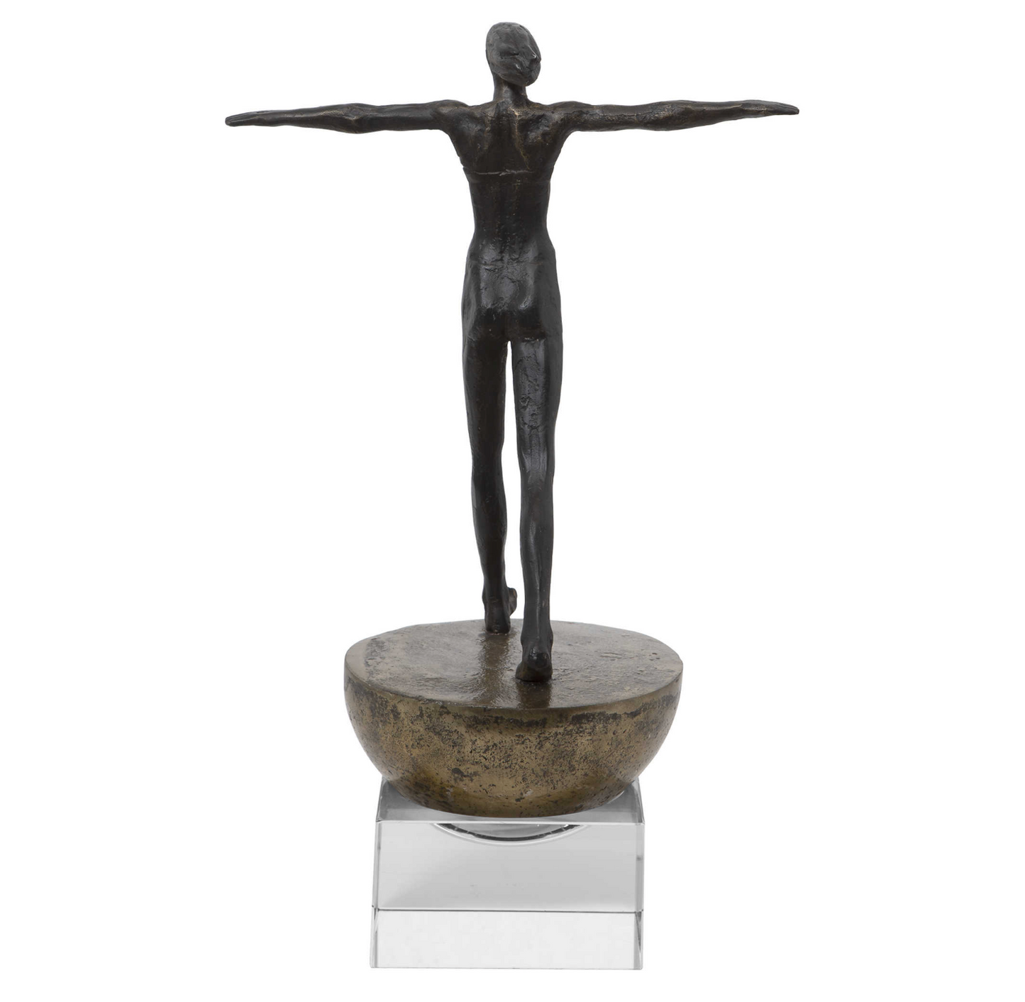 MAN'S WOMAN FINDING BALANCE SCULPTURE