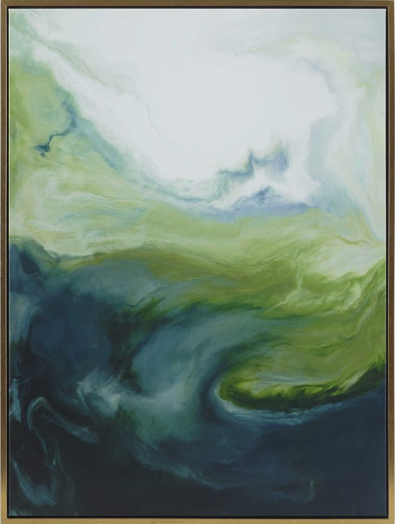 SERENE GREEN FRAMED CANVAS