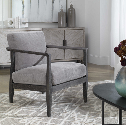 BRUNEI ACCENT CHAIR GRAY